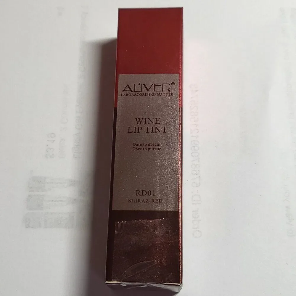 NEW Aliver Wine Lip Tint Liquid Matte #RD01 Shiraz Red
